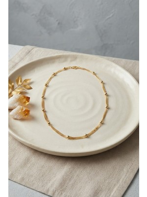 Renas Store cm Top Zincirli Gold Renk 50 cm Kadın Kolye