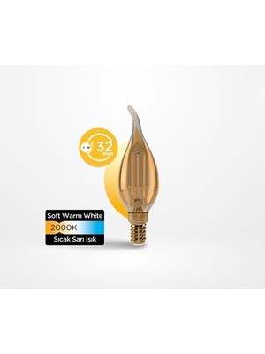Aydogan's Panasonic Filament Ampul E14 Flame 4W 360LM 2000K