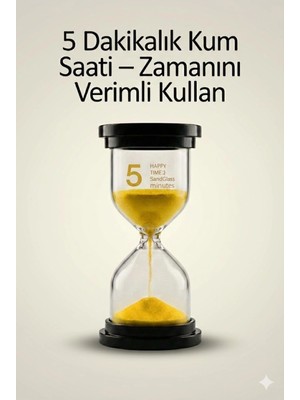 Aydogan's 5 Dakikalık Kum Saati Zamanlayıcı – Sarı Dekoratif Masa Saati 4 Renk Seçeneği