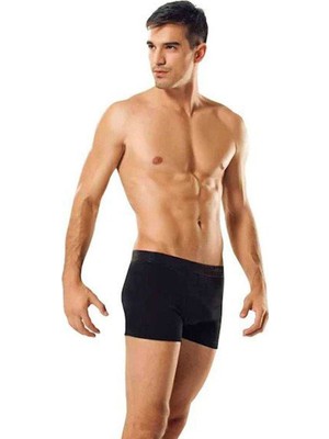 3 Adet Tutku Likralı Erkek Siyah Boxer 0114 - Xl