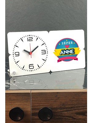 Empressco Süper Anne Hediye Ahşap Masa Saati