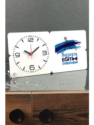 Empressco Beden Eğitimi Öğretmeni Ahşap Masa Saati