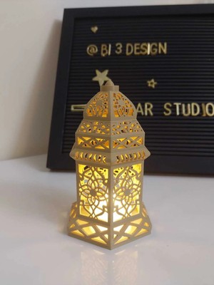 Empressco Ramazan Feneri / Dekoratif Kandil Feneri / Islami Dekor / Tealight Hediyeli