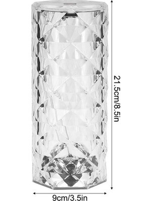 Empressco Kristal Elmas LED Masa Lambası Bar Restoran Masa Lambası Kristal