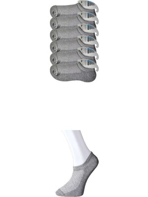 Royaleks Gri Erkek Görünmez Çorap 6 Çift - 40-45