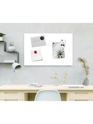 Empressco Beyaz Magnet Panosu, 50X70 cm Dekoratif Metal Mıknatıs Pano