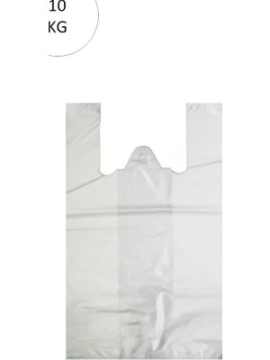 Royaleks Beyaz Atlet Poşet Küçük Boy 25X45 cm Takriben 1.110 Adet 10 kg