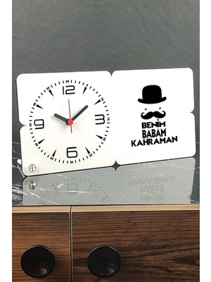 Empressco Benim Babam Kahraman Ahşap Masa Saati