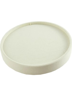 Zero Land Spt-Gld Yuvarlak Ahşap Anfora Kumaş Piercing Küpelik 20 cm Krem