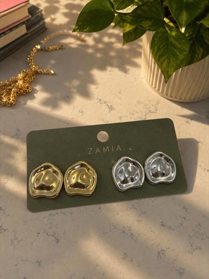 Zamia Design Asimetrik Küpe