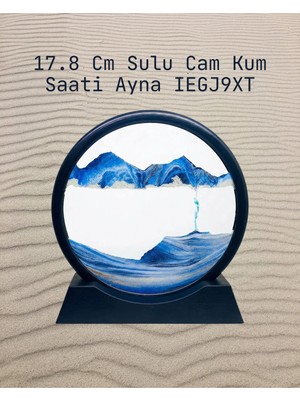 17.8 cm Sulu Cam Kum Saati Ayna IEGJ9XT