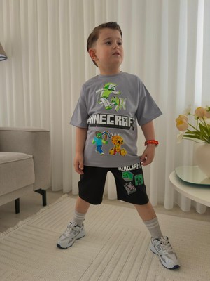 Butik Erkek Çocuk Dijital Baskı Tshirt Şortlu Ikili Takım( Oversize Kalıp,yaşınızı Alınız)