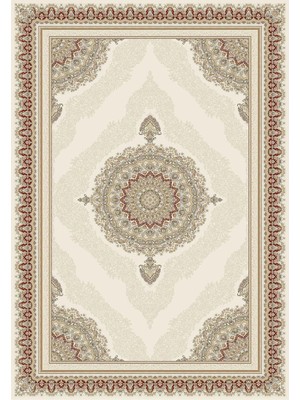 Bahariye Halı Cevher CV01A Bordo Premium Koleksiyonu Modal Iplik Halı