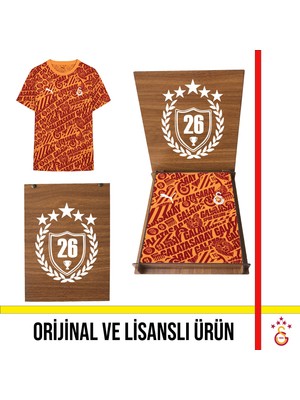Galatasaray Lisanslı Puma Culture T-Shirt 26 Şampiyonluk Ahşap Kutulu 78291706