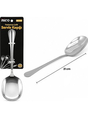 Ttt Metal Servis Kaşığı - 21 cm - Krom Renk
