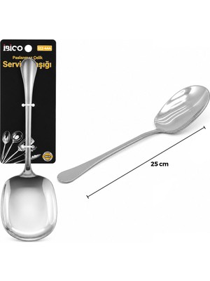 Ttt Metal Servis Kaşığı - 25 cm - Krom Renk