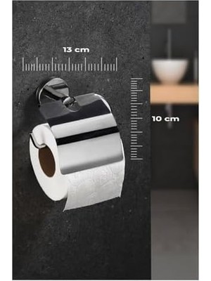 Delmeye Son Yapışkanlı Tuvalet Kağıtlığı Wc Kağıtlık Tutucu Krom YK-703