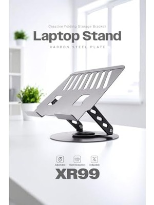 Power-Way 360° Dönebilen Metal Ayarlı Macbook & Notebook Standı