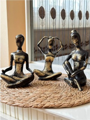 Empressco Üçlü Yoga Yapan Kızlar Biblo Eskitme