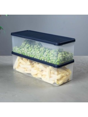 Derin Dondurucu Saklama Kabı Seti, Şeffaf, 1X3L-2X2L-2X1L, 5 Parça, Kapaklı