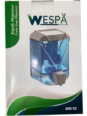 Şeffaf Köpük Sabunluk, Duvara Monte Edilebilir, Mor ve Beyaz, 500ML