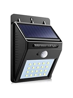 20 Led'li Güneş Enerjili Hareket Sensörlü Bahçe Lambası