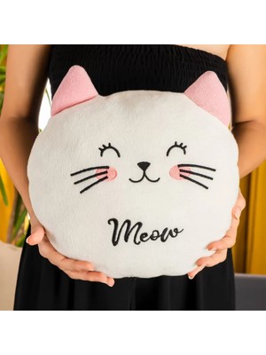Uslucan Alışveriş Peluş Kedi Yastık