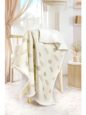 Happy Trend Fluffy Bebek Battaniyesi 80X100 cm Melis Kundak Puset Çift Taraflı Koyun Tüyü Battaniye 100X80