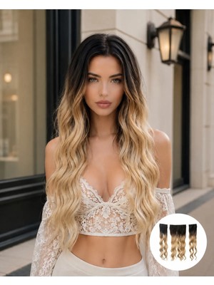 Marsilyan Siyah Fiber Sentetik Yarım Ay Saç