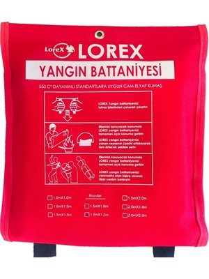 Happy Trend Lorex LR-FB1512C 150X120 cm Çantalı Yangın Söndürme Battaniyesi