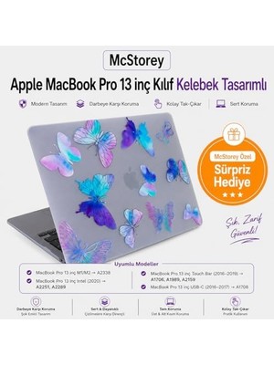 MacBook Pro 13 Çiçek Desenli Kılıf A1706 A1708 A1989 A2159 A2251 A2289 A2338 M1 M2 Uyumlu Baskılı Kristal Sert Kılıf Koruyucu Kapak Mor