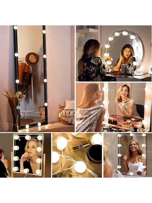 Akynite Ayna Işıkları 10 Hollywood Tarzı Ampul, Mükemmel Gizli Tel, 3 Renk ve 10 Yoğunluk Ayarlanabilir, Ampul Makyaj Aynası Çıkartma, Makyaj Aynası Için LED Işıklar