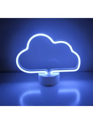 Empressco Neon Işıklı Bulut Masa Gece Lambası Usb+Pil