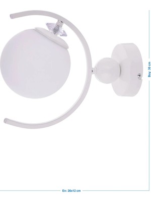 Empressco Gülce Aplik (Byz Opal Camlı) Beyaz