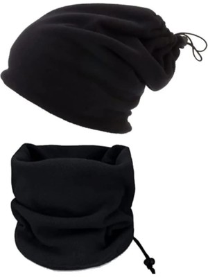 Happy Trend Kışlık Termal Polar Unisex Boyunluk Bere Maske Kamuflaj ve Düz Renklerde Kadın Erkek Kayak Kış Sporları