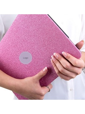 MacBook Air M1 Kılıfı A2337 Uyumlu 13 Inç Premium Simli Deri Kaplama Hard Case A2179 A1932 Sert Koruyucu Kapak Çizilme ve Darbe Koruma Kılıfı Açık Pembe