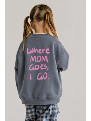 Monila Unisex Çocuk Pamuklu Bisiklet Yaka Sırt Baskılı T-Shirt