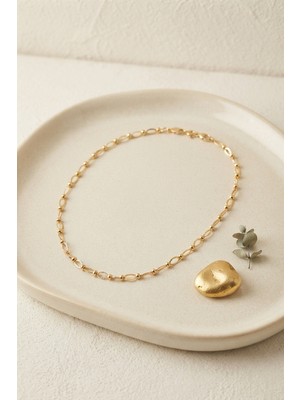 Renas Store cm Top ve Halka Zincir Model 50 cm Gold Renk Kadın Kolye