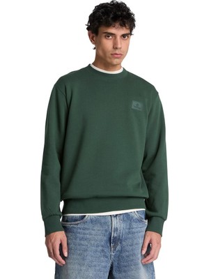Timberland Silicon Badge Bb Crew Sweatshirt Erkek Yeşil Sweatshirt TBC0YHBC3981