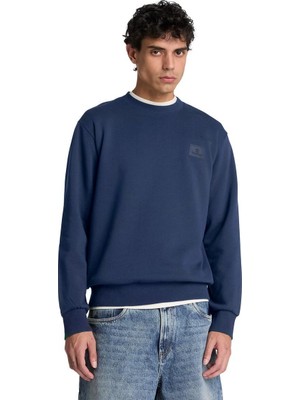 Timberland Silicon Badge Bb Crew Sweatshirt Erkek Lacivert Sweatshirt TBC0YHBCAIH1