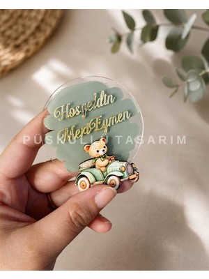 Twin Collection Ayı Figür Yeni Doğan -Doğum Günü -Mevlid Hediyelik Magnet (25 Adet)
