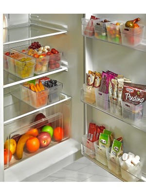 TKÇ 12 Li Buzdolabı Içi Mini Düzenleyici Kutu Organizer - Buzdolabı Kapak Düzenleyici