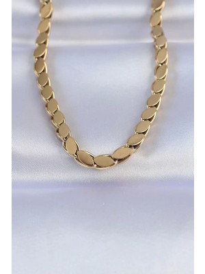 Uslucan Alışveriş 316L Çelik Gold Renk Arpa Model Kolye - TJ-BKO8748