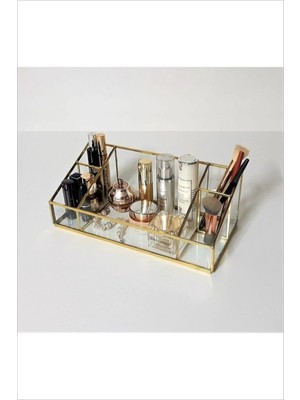Empressco Brass Glass -Pirinç- Y. Nesil Yeni 5'li Makyaj Kutusu (30 Cm)