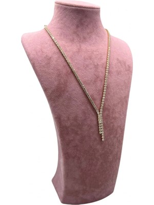 Empressco Yerli Üretim Süet Kumaş Elisia Manken Pembe Renk 25/12 cm Kolye Gerdanlık Takı Sergileme Mankeni