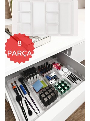 Empressco 8 Parça Çekmece Içi Makyaj ve Takı Düzenleyici Organizer Set