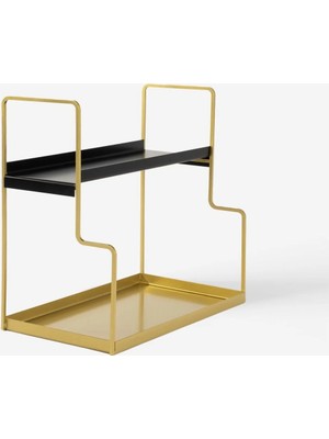 Empressco Siyah & Gold Metal 2 Katlı Organizer - Çok Amaçlı Düzenleyici - Ladder
