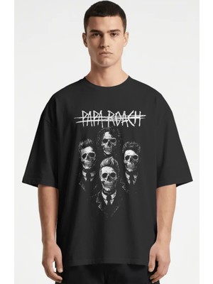 Sevbano Papa Roach Rock Metal Müzik Grubu Baskılı Unisex Oversize Premium Tişört