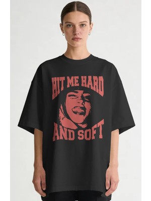 Sevbano Billie Eilish Şarkıcı Baskılı Unisex Oversize Premium Tişört