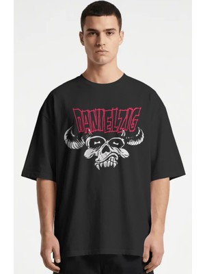 Sevbano Danzig Rock Metal Müzik Grubu Baskılı Unisex Oversize Premium Tişört